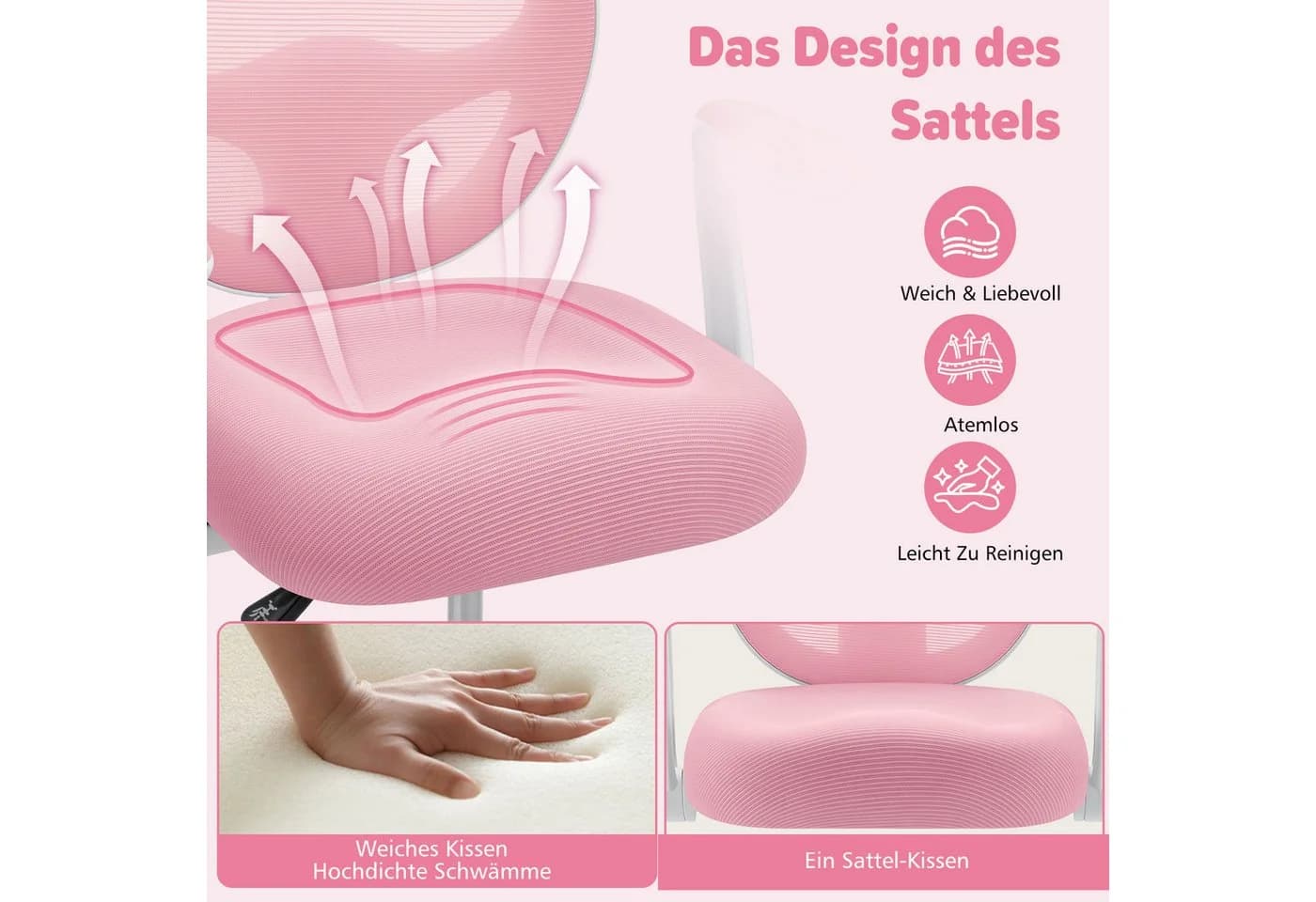 Insma Kinder Schreibtischstuhl Ergonomisch Höhenverstellbar - Bild 5