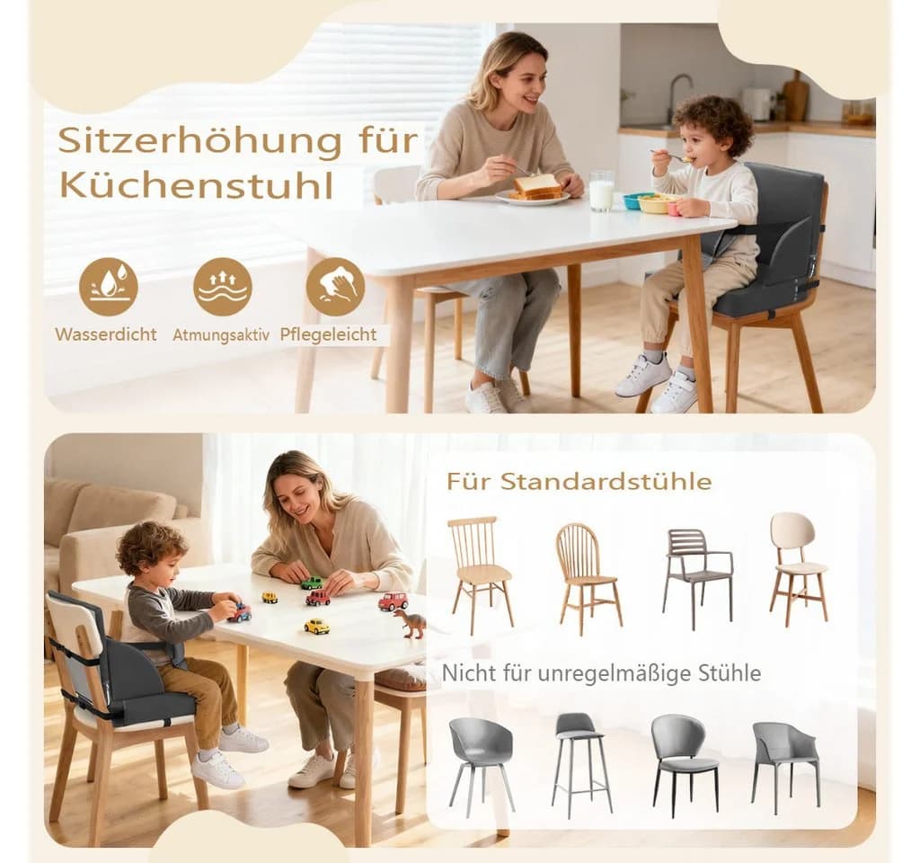 Insma Kindersitzerhöhung Kunstleder 3-Punkt-Gurte - Bild 3