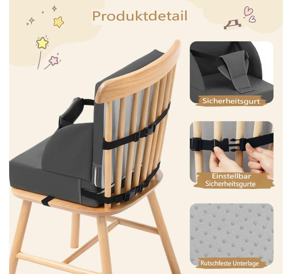 Insma Kindersitzerhöhung Kunstleder 3-Punkt-Gurte - Bild 5