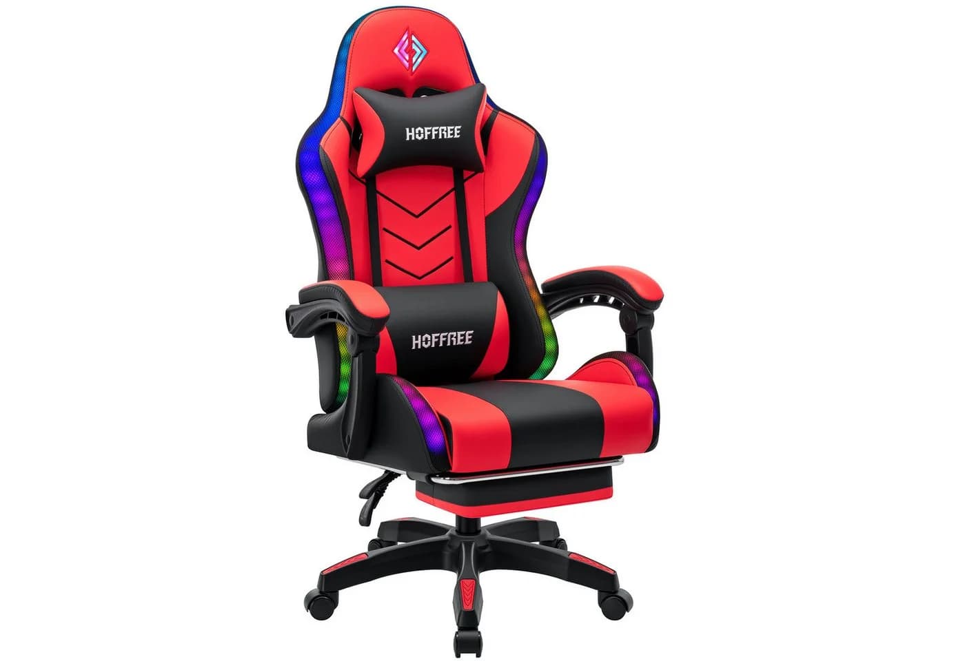 Insma Gaming-Stuhl mit Massagefunktion, RGB LED & 180° Liegefunktion - Bild 2