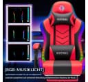 Insma Gaming-Stuhl mit Massagefunktion, RGB LED & 180° Liegefunktion Bild 3