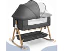 Insma Beistellbett 3 in1 Babybett grau mit Moskitonetz Bild 2