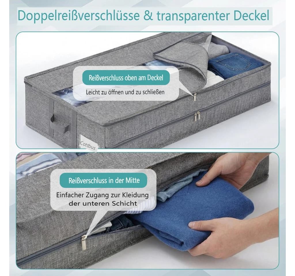 Insma Unterbettkommode 40.8L Aufbewahrungsbox mit Deckel - Bild 5