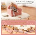 Insma 2-in-1 Kinder-Sofa Braun - Schlafsofa & Spielsofa Bild 1