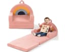 Insma 2-in-1 Kinder-Sofa Braun - Schlafsofa & Spielsofa Bild 2