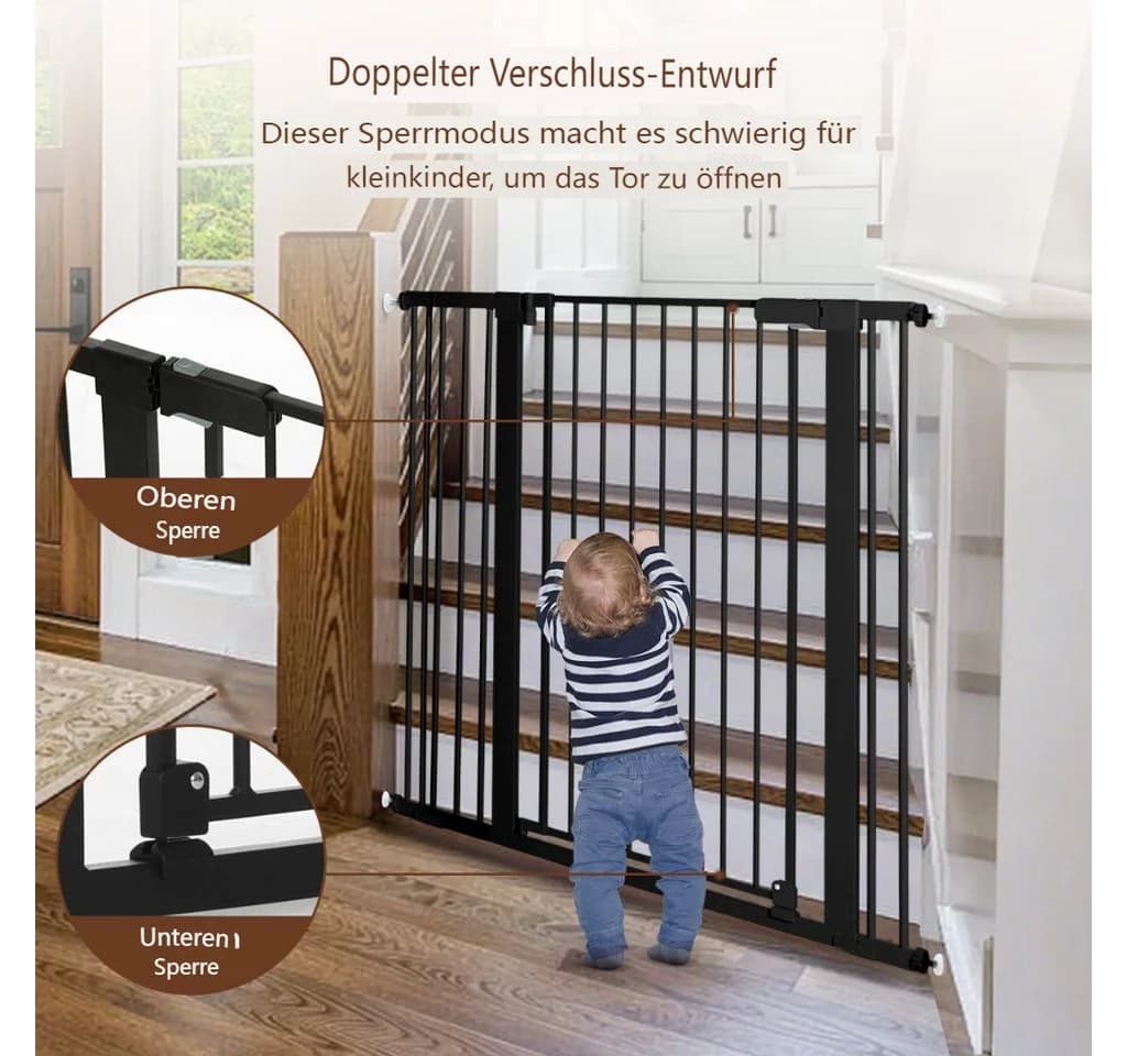 Insma Türschutzgitter Schwarz Extra Hoch 107cm - Bild 3