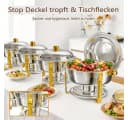Warmounts Buffetwärmer 4-tlg. 7,6L Edelstahl Silber/Gold Bild 1