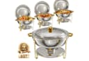 Warmounts Buffetwärmer 4-tlg. 7,6L Edelstahl Silber/Gold Bild 2