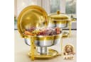 Warmounts Buffetwärmer 2-tlg. 6,2L Edelstahl Gold Bild 2
