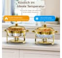 Warmounts Buffetwärmer 2-tlg. 6,2L Edelstahl Gold Bild 3