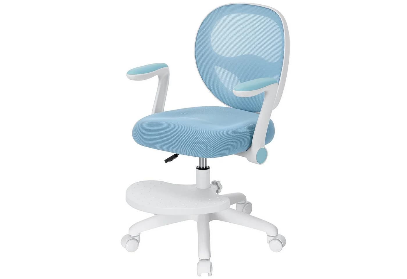 Insma Kinder-Drehstuhl ergonomisch höhenverstellbar mit Fußstütze blau - Bild 2