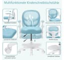 Insma Kinder-Drehstuhl ergonomisch höhenverstellbar mit Fußstütze blau Bild 3