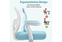 Insma Kinder-Drehstuhl ergonomisch höhenverstellbar mit Fußstütze blau Bild 4