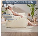Insma Sitzsack XXL 2-Sitzer Chenille Beige mit Füllung Bild 3