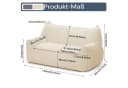 Insma Sitzsack XXL 2-Sitzer Chenille Beige mit Füllung Bild 5
