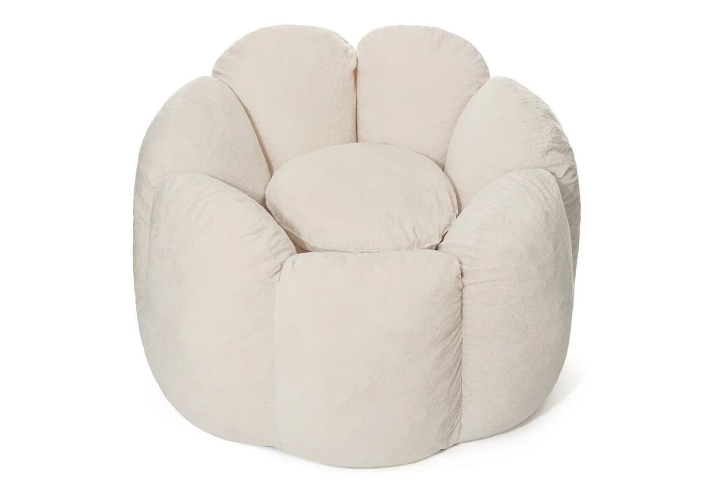 Insma Sitzsack Blumenform Beige Ergonomischer Relaxsessel - Bild 2