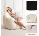 Insma Sitzsack Blumenform Beige Ergonomischer Relaxsessel Bild 5