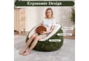 Insma Sitzsack Beanbag Sessel mit Rückenlehne Grün Kunstfell Bild 1