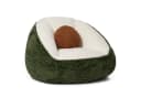 Insma Sitzsack Beanbag Sessel mit Rückenlehne Grün Kunstfell Bild 2