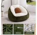 Insma Sitzsack Beanbag Sessel mit Rückenlehne Grün Kunstfell Bild 5