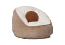 Insma Sitzsack Beanbag Sessel mit Rückenlehne Kunstfell Braun Bild 2