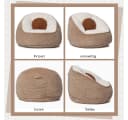 Insma Sitzsack Beanbag Sessel mit Rückenlehne Kunstfell Braun Bild 5