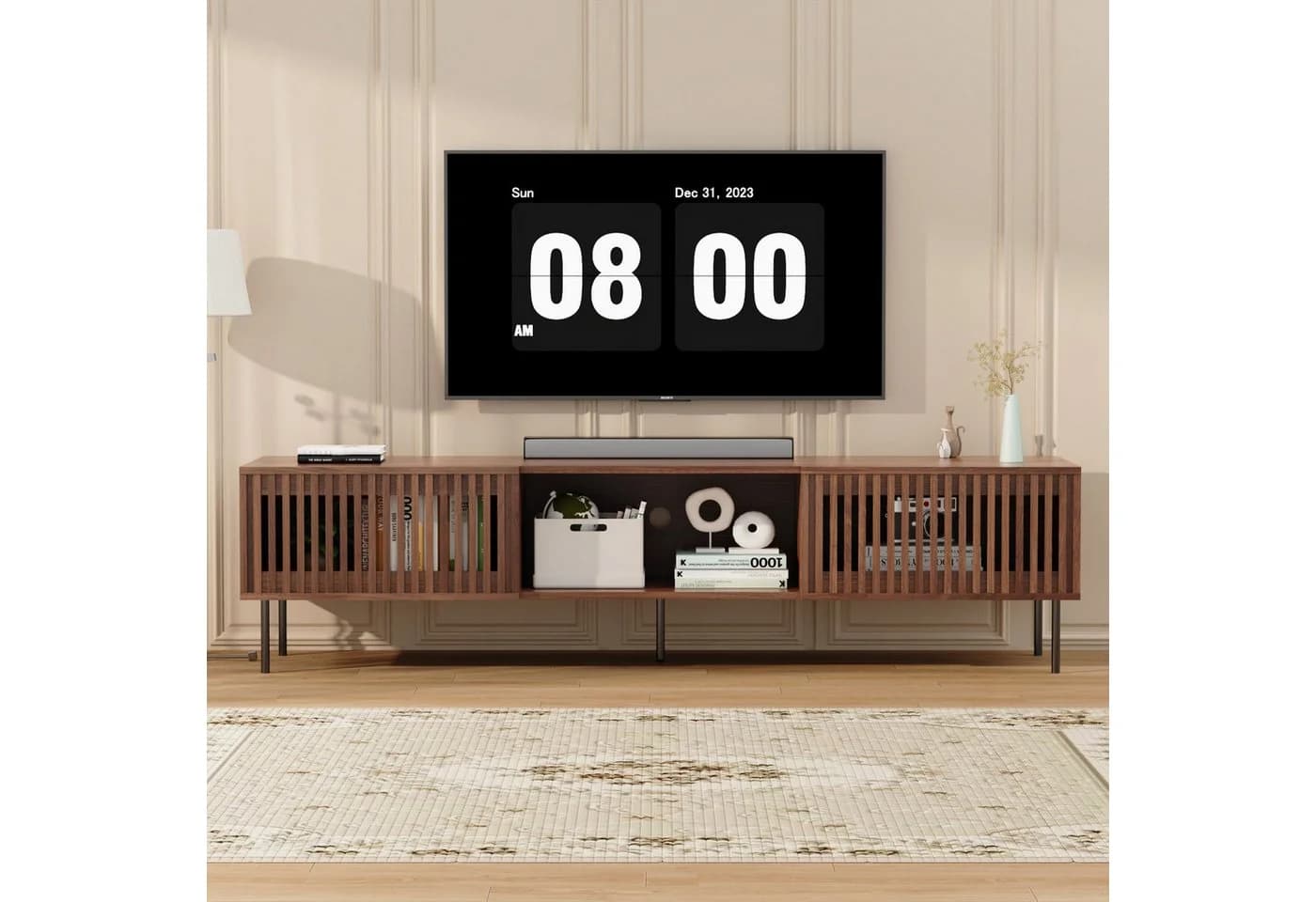 Insma Lowboard TV-Schrank Walnuss MidCentury Modern - Bild 2