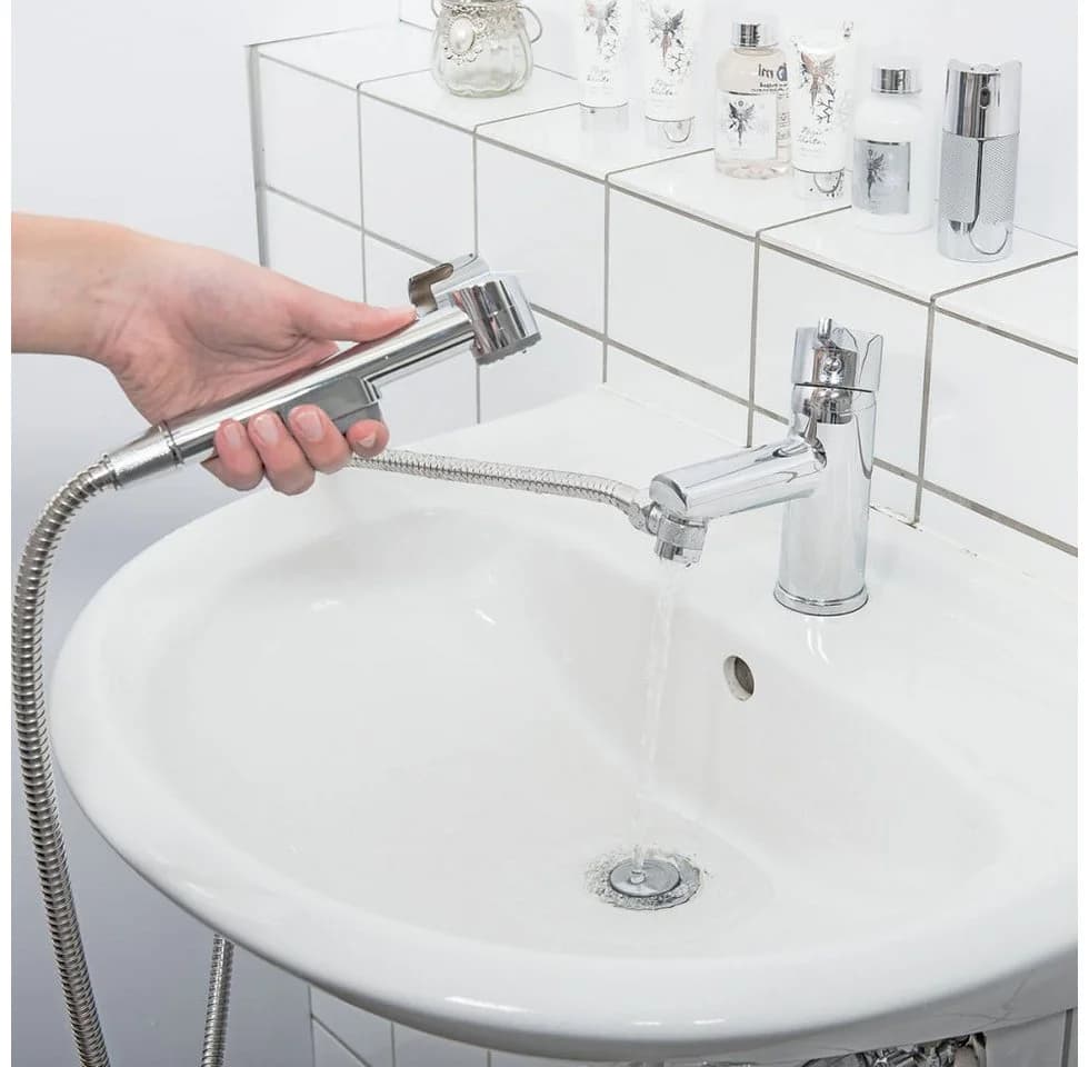 CORNAT Waschbeckenbrause-Set 125 cm verchromt mit Umsteller - Bild 5
