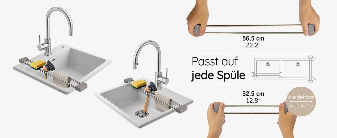 Nuts Spültuchhalter Sanni Shoo drip.line Schwarz Teleskop - Bild 5