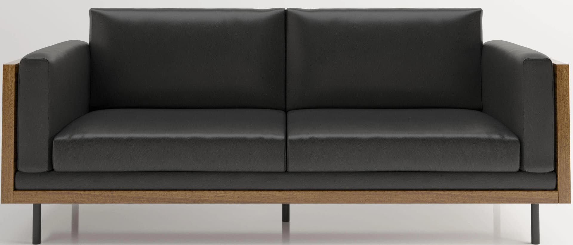 PLAYBOY Sofa in Schwarz aus Massivholz und Schaumstoff