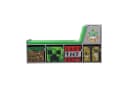Minecraft Kindersitzbank Grau Grün mit Stauraum und Kissen Bild 4