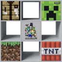 Minecraft Regal 9 Fächer Grau mit Push-to-Open Türen Bild 1