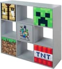 Minecraft Regal 9 Fächer Grau mit Push-to-Open Türen Bild 3