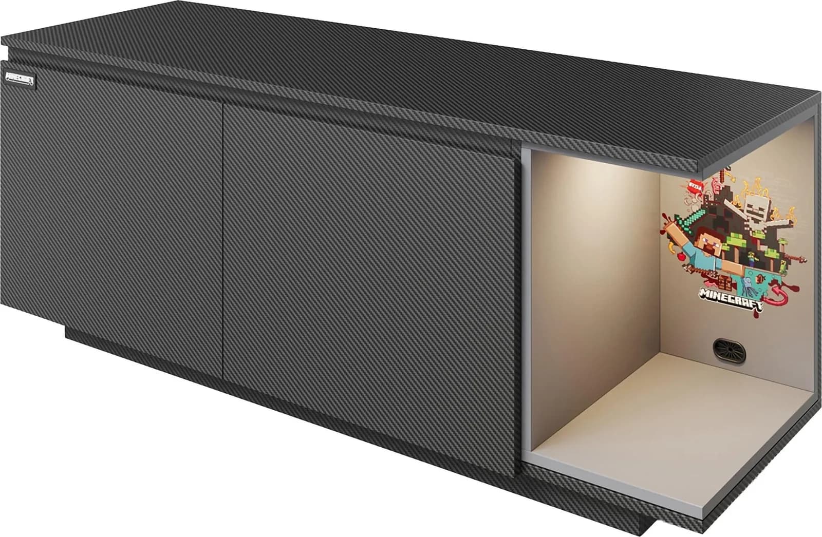 roba Minecraft TV Lowboard Schwarz