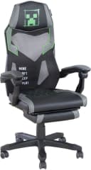 PHOENIX Gaming-Stuhl Minecraft Creeper Design Schwarz Grau Bild 3
