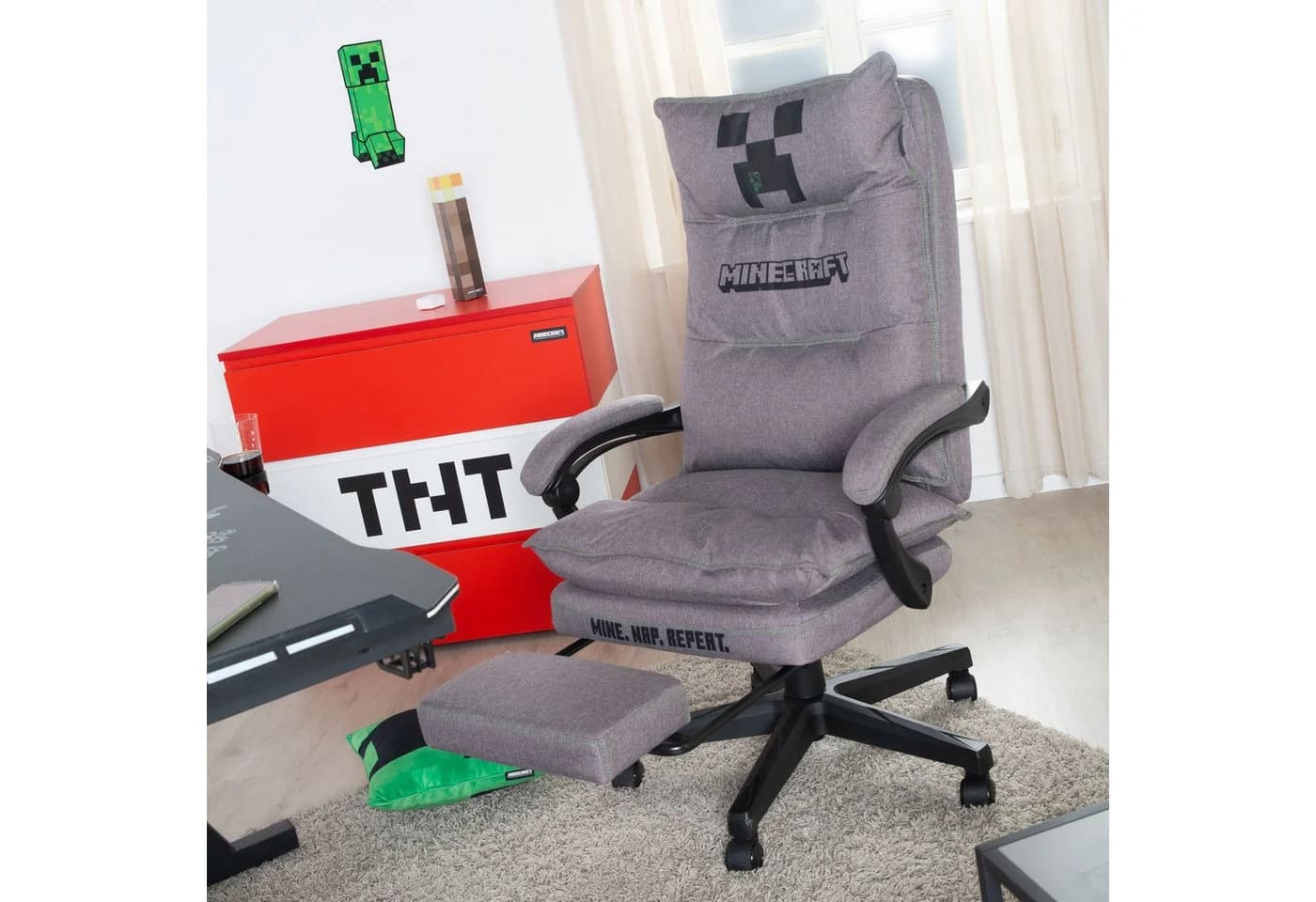 roba Minecraft Gaming-Stuhl Schwarz
