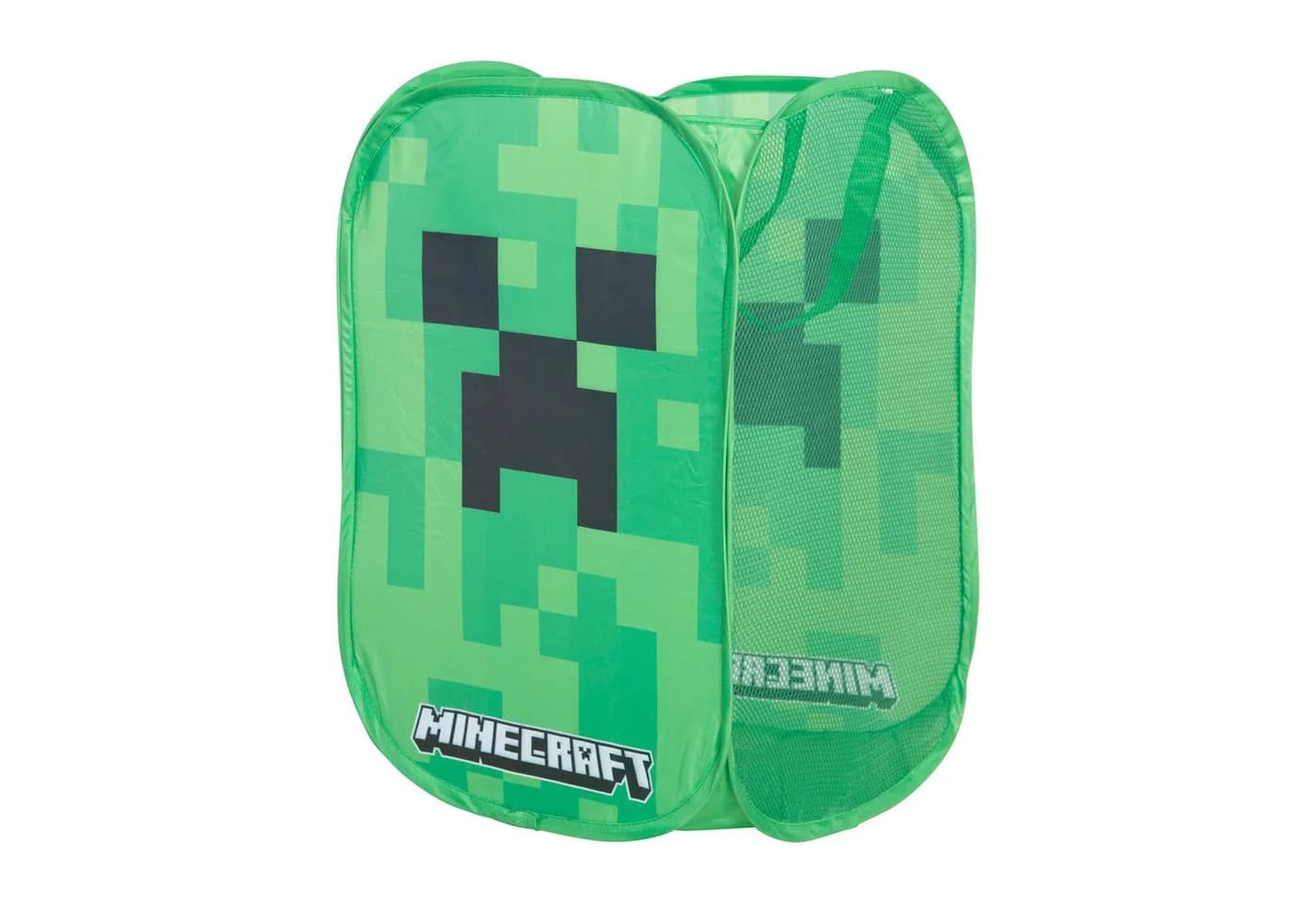 Minecraft Wäschekorb aus Stoff - Wäschebox - Faltbar mit 2 Hänkeln - Mit Creeper Motiv - Bild 2