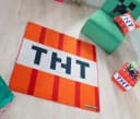 Minecraft Teppich 120x120 cm Creeper oder TNT Design Polyester Bild 1