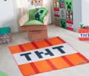 Minecraft Teppich 120x120 cm Creeper oder TNT Design Polyester Bild 3
