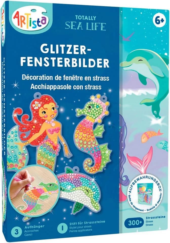 ARTISTA Kreativset Glitzer-Fensterbilder Unterwasserwelt Bunt - Bild 2
