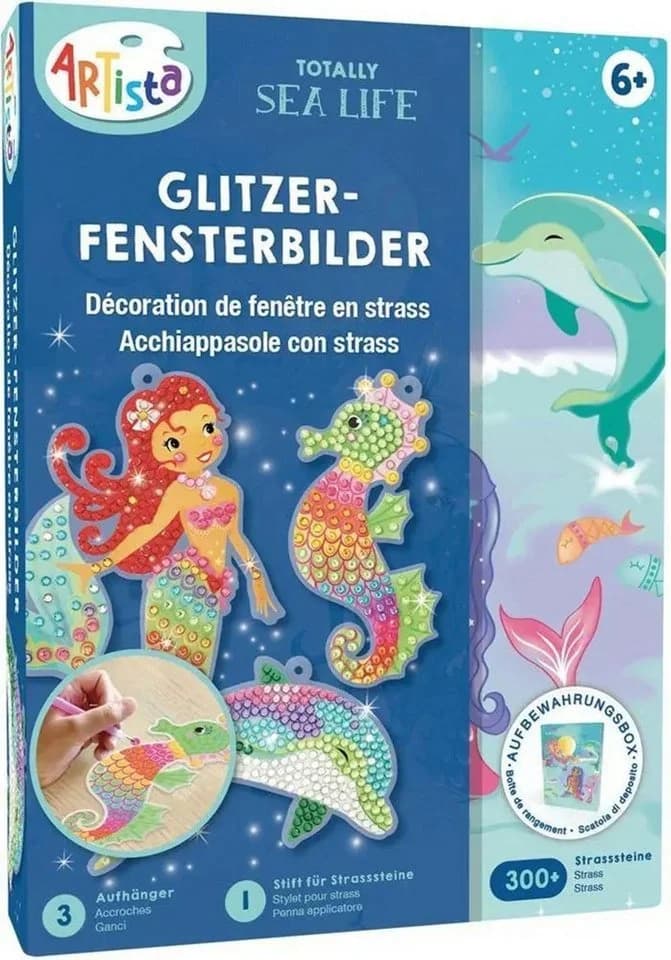 ARTISTA Kreativset Glitzer-Fensterbilder Unterwasserwelt Bunt - Bild 3