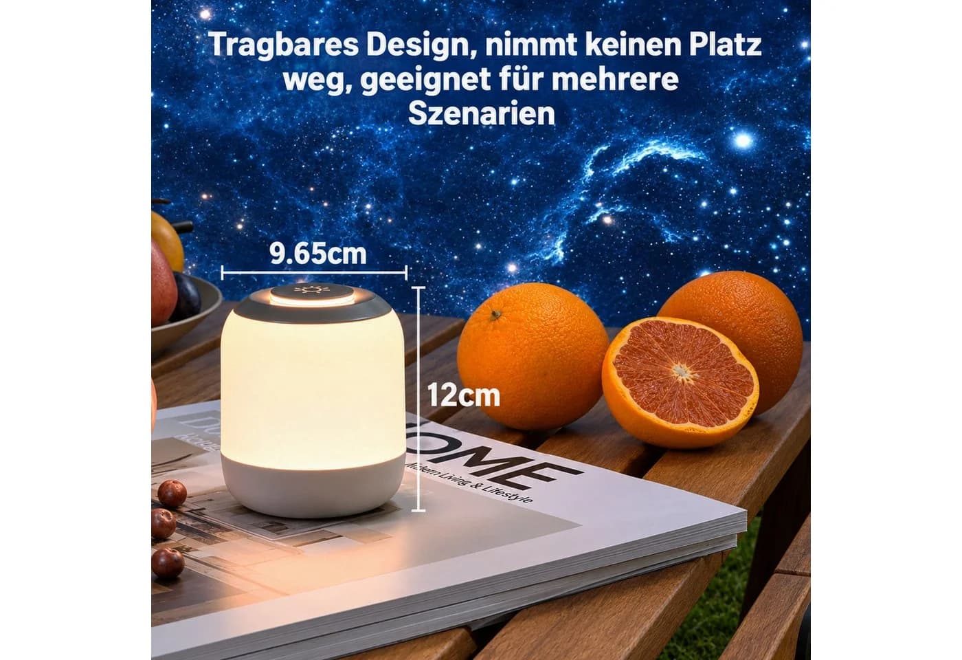 BOOD LED Nachttischlampe Dimmbar mit Touch-Sensor & USB-Aufladung - Bild 5