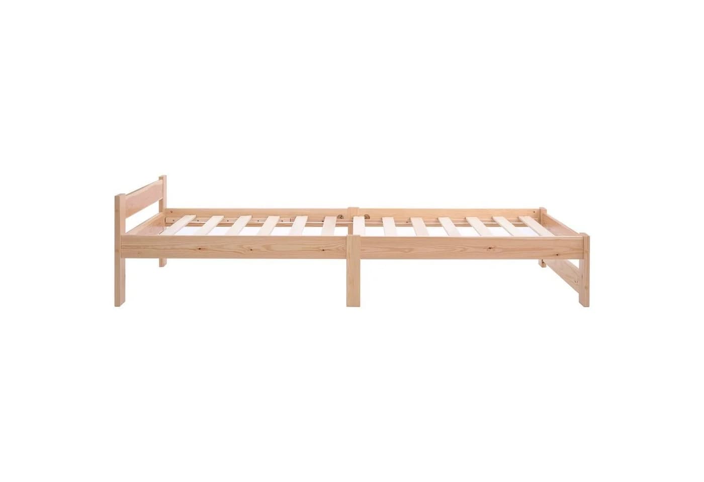Sweiko Futonbett Massivholz mit Kopfteil und Lattenrost Natur - Bild 4