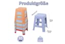 Rutaqian 10er Set Stapelbare Kunststoffhocker Bunt 47 cm Bild 1