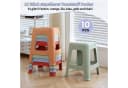 Rutaqian 10er Set Stapelbare Kunststoffhocker Bunt 47 cm Bild 5