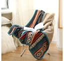 TUWENA Wolldecke Kuscheldecke Flanell-Polyester-Mikrofaser Bunte Streifen Bild 2