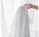 TUWENA Gardine 2er Set Vorhänge Gestreift Weiß Bild 5