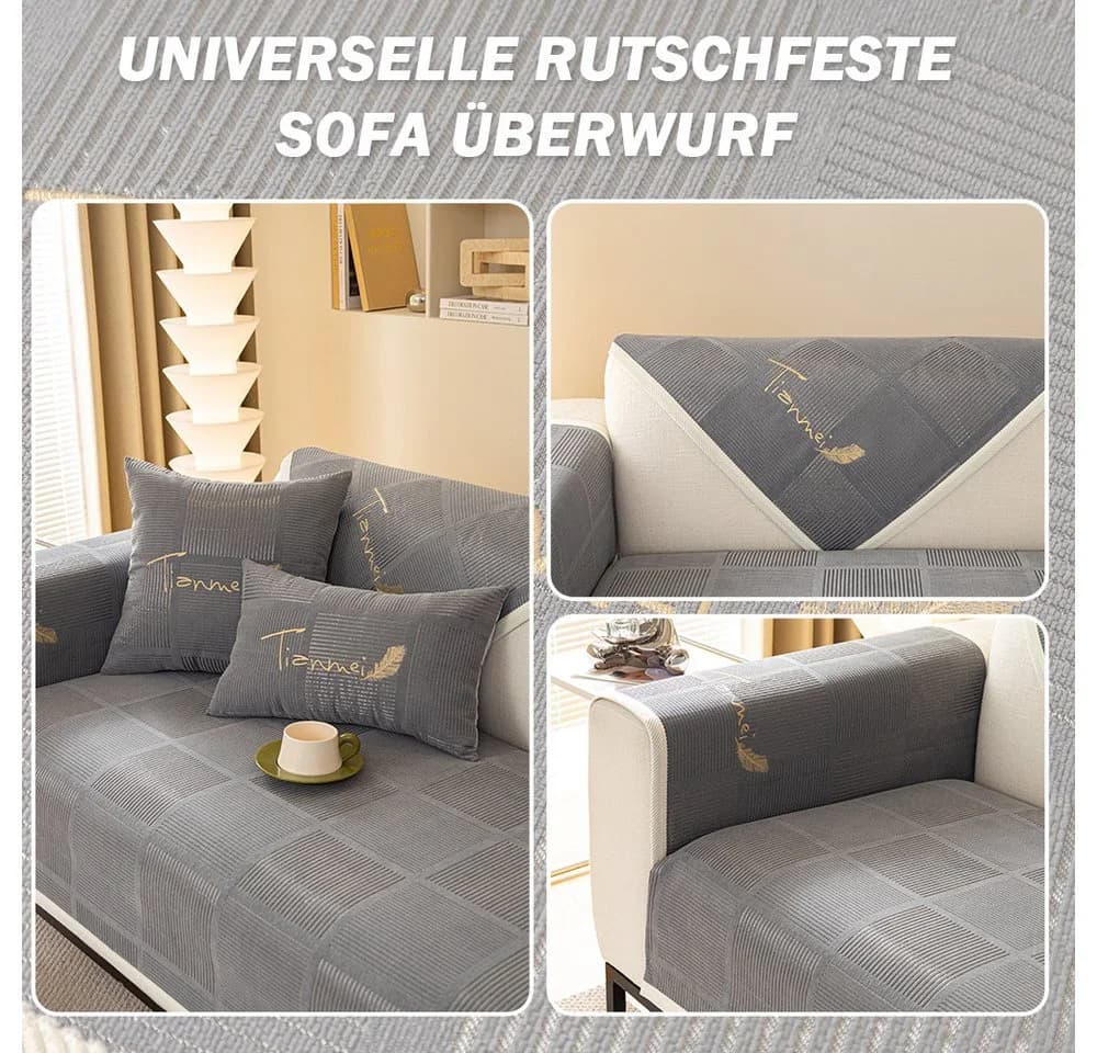 TUWENA Sofahusse Sofaschoner Rutschfest Couch Überzug L Form 1/2/3/4 Sitzer