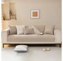 TUWENA Sofahusse Chenille Sofabezug Rutschfest Grau Khaki Bild 5