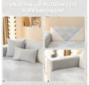 TUWENA Sofahusse Rutschfest Hellgrau Chenille Bild 1